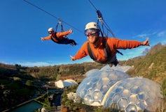 Eden Project Hangloose zipwire Trelawne Manor Holiday Park